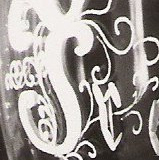 Rustikale Schrift mit Schnörkel